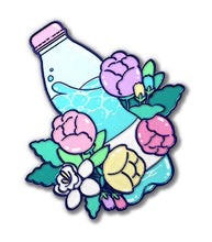 Load image into Gallery viewer, Floral Hydration Kofi Pin Club Enamel Pin
