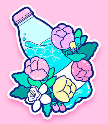 Floral Hydration Vinyl Sticker
