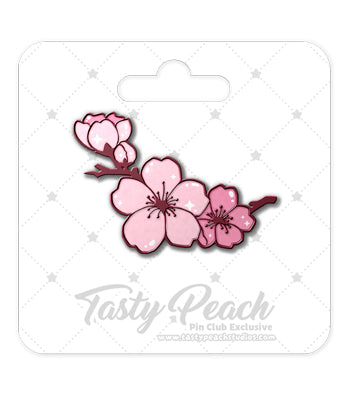 Sakura Flower Branch Kofi Pin Club Enamel Pin