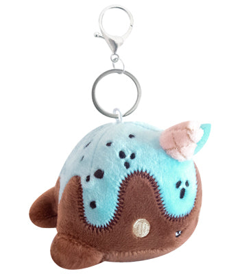 Mini Nomwhal Keychain Plush - Choco-Mint